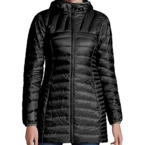 Eddie Bauer Black Astoria Hooded Down Parka Large